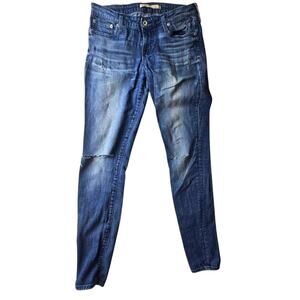 Big Star Jeans Liv Skinny Women’s 28R Denim distressed knees